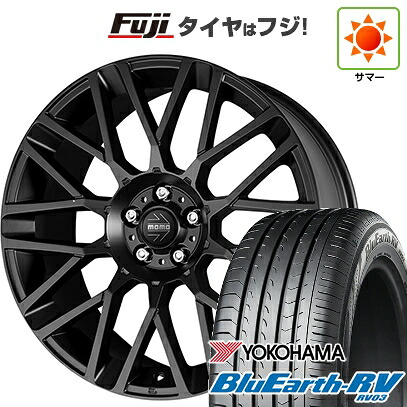 【パンク保証付き】【新品国産車用5穴114.3】 夏タイヤ ホイール4本セット 225/65R17 ヨコハマ ブルーアース RV-03 モモ リベンジ 7J 17インチ(送料無料)