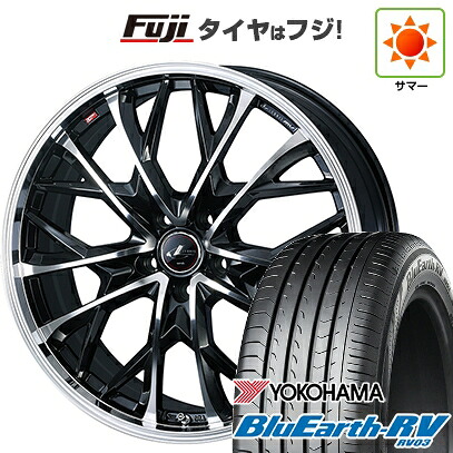 【パンク保証付き】【新品国産車用5穴114.3】 夏タイヤ ホイール4本セット 245/45R19 ヨコハマ ブルーアース RV-03 WEDS ウェッズ レオニス MV 7.5J 19インチ(送料無料)｜フジ スペシャルセレクション