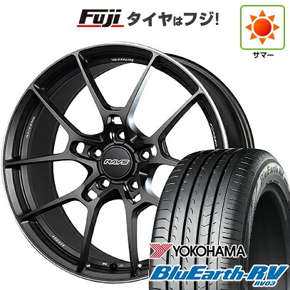 【パンク保証付き】【新品国産車用5穴114.3】 夏タイヤ ホイール4本セット 225/45R19 ヨコハマ ブルーアース RV-03 RAYS レイズ ボルクレーシング G025 8.5J 19インチ(送料無料)|フジ スペシャルセレクション