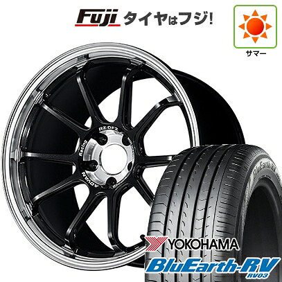 【パンク保証付き】【新品国産車用5穴100】 夏タイヤ ホイール4本セット 225/40R19 ヨコハマ ブルーアース RV-03 ヨコハマ アドバンレーシング RZ-DF2 8.5J 19インチ(送料無料)