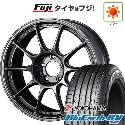 【パンク保証付き】【新品国産車用5穴114.3】 夏タイヤ ホイール4本セット 215/60R17 ヨコハマ ブルーアース RV-03 WEDS ウェッズスポーツ TC-105X 7.5J 17インチ(送料無料)｜フジ スペシャルセレクション
