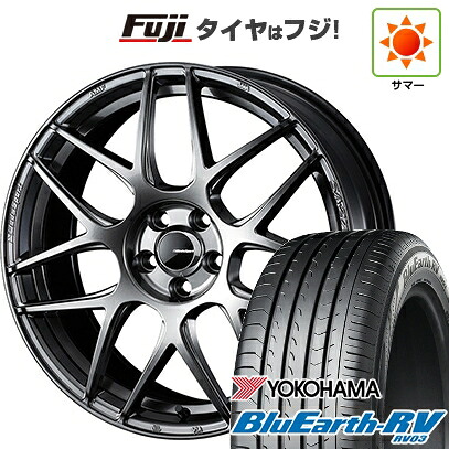 【パンク保証付き】【新品国産車用5穴114.3】 夏タイヤ ホイール4本セット 225/45R19 ヨコハマ ブルーアース RV-03 WEDS ウェッズスポーツ SA-27R 8.5J 19インチ(送料無料)|フジ スペシャルセレクション