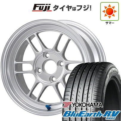 【パンク保証付き】【新品国産車用5穴114.3】 夏タイヤ ホイール4本セット 205/55R16 ヨコハマ ブルーアース RV-03 ENKEI エンケイ Racing RP-F1 7J 16インチ(送料無料)