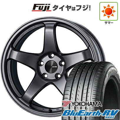 【パンク保証付き】【新品国産車用5穴100】 夏タイヤ ホイール4本セット 225/40R19 ヨコハマ ブルーアース RV-03 ENKEI エンケイ PerformanceLine PF05 7.5J 19インチ(送料無料)
