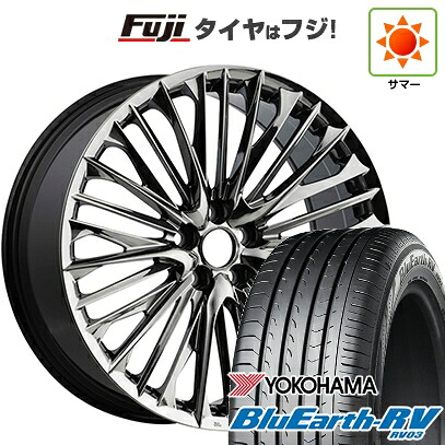 【パンク保証付き】【新品国産車用5穴114.3】 夏タイヤ ホイール4本セット 245/45R19 ヨコハマ ブルーアース RV-03 WALD ヴァルド ジェニュインライン F-001 7.5J 19インチ(送料無料)|フジ スペシャルセレクション