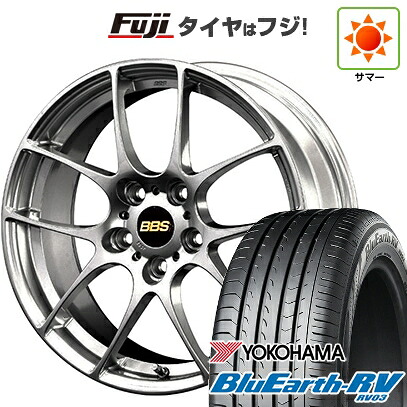 【パンク保証付き】【新品国産車用5穴114.3】 夏タイヤ ホイール4本セット 225/60R18 ヨコハマ ブルーアース RV-03 BBS JAPAN RF 7.5J 18インチ(送料無料)