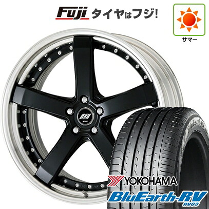 【パンク保証付き】【新品国産車用5穴114.3】 夏タイヤ ホイール4本セット 245/40R20 ヨコハマ ブルーアース RV-03 WORK ワーク ジースト ST2 8.5J 20インチ(送料無料)