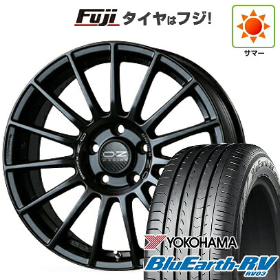 【パンク保証付き】【新品国産車用5穴114.3】 夏タイヤ ホイール4本セット 225/45R18 ヨコハマ ブルーアース RV-03 OZ スーパーツーリズモ LM 8J 18インチ(送料無料)