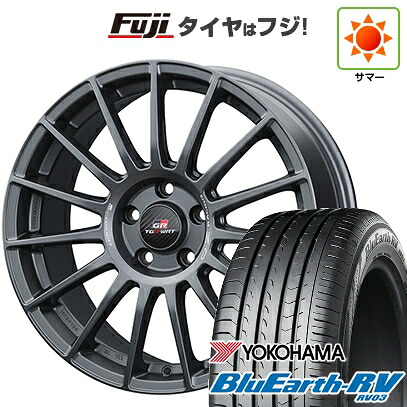 【パンク保証付き】【新品国産車用5穴114.3】 夏タイヤ ホイール4本セット 225/65R17 ヨコハマ ブルーアース RV-03 OZ スーパーツーリズモ TGR-WRT 7.5J 17インチ(送料無料)
