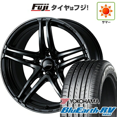 【パンク保証付き】【新品国産車用5穴114.3】 夏タイヤ ホイール4本セット 225/60R17 ヨコハマ ブルーアース RV-03 WEDS ウェッズスポーツ SA-52R 7J 17インチ(送料無料)|フジ スペシャルセレクション