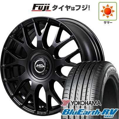 【パンク保証付き】【新品国産車用5穴100】 夏タイヤ ホイール4本セット 225/60R17 ヨコハマ ブルーアース RV-03 MID WHEELS MID EXCLUSIVE 029M 7J 17インチ(送料無料)