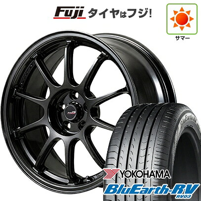 【パンク保証付き】【新品国産車用5穴100】 夏タイヤ ホイール4本セット 205/50R17 ヨコハマ ブルーアース RV-03 MID WHEELS MID RACING R10 EVO 7.5J 17インチ(送料無料)｜フジ スペシャルセレクション