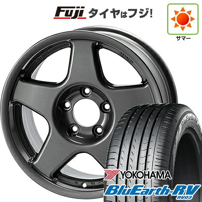 【パンク保証付き】【新品国産車用5穴114.3】 夏タイヤ ホイール4本セット 225/60R17 ヨコハマ ブルーアース RV-03 フォーバイフォーエンジニア ブラッドレー V 7J 17インチ(送料無料)
