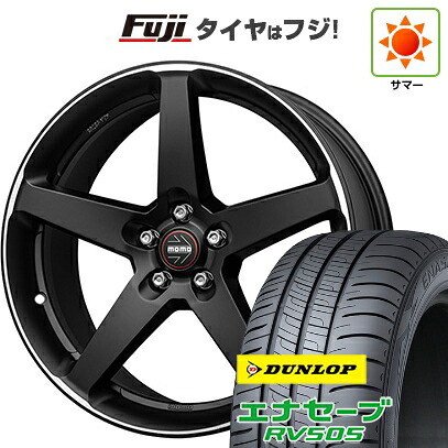 【新品国産車用5穴114.3】 夏タイヤ ホイール4本セット 235/55R18 ダンロップ エナセーブ RV505 モモ ファイブ 8J 18インチ(送料無料)