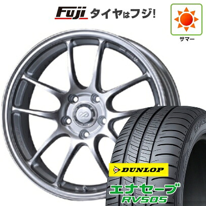 【新品国産車用5穴114.3】 夏タイヤ ホイール4本セット 215/60R17 ダンロップ エナセーブ RV505 ENKEI エンケイ PerformanceLine PF01 7.5J 17インチ(送料無料)|フジ スペシャルセレクション