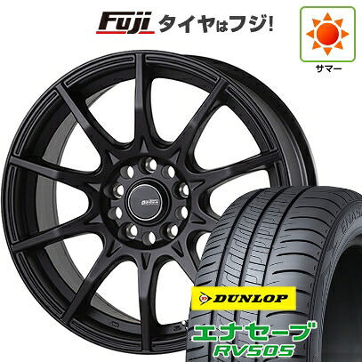 【新品国産車用5穴114.3】 夏タイヤ ホイール4本セット 215/60R17 ダンロップ エナセーブ RV505 ゴジゲン ブラックマン G I 7J 17インチ(送料無料)｜フジ スペシャルセレクション
