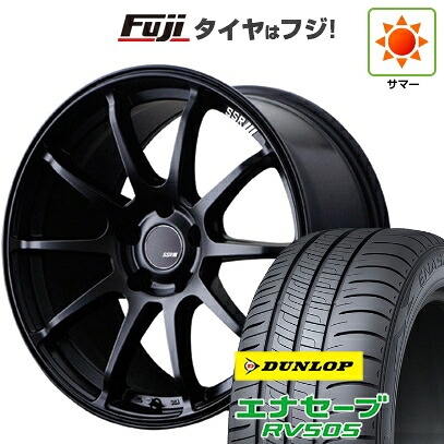 【新品国産車用5穴100】 夏タイヤ ホイール4本セット 225/55R18 ダンロップ エナセーブ RV505 SSR GT GTV02 フラットブラック【限定】 7.5J 18インチ(送料無料)