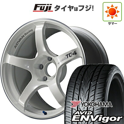 【新品国産車用5穴100】 夏タイヤ ホイール4本セット 225/55R18 ヨコハマ エイビッド エンビガーS321 ヨコハマ アドバンレーシング TC-4 8J 18インチ(送料無料)|フジ スペシャルセレクション