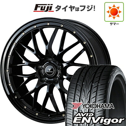 【新品国産車用5穴114.3】 夏タイヤ ホイール4本セット 225/55R18 ヨコハマ エイビッド エンビガーS321 WEDS ウェッズ ノヴァリス アセット M1 8J 18インチ(送料無料)