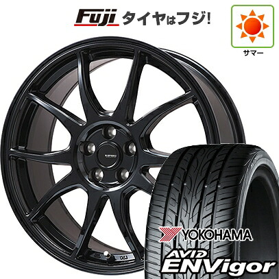 【新品国産車用5穴100】 夏タイヤ ホイール4本セット 225/55R18 ヨコハマ エイビッド エンビガーS321 ホットスタッフ ジースピード G-06【限定】 7.5J 18インチ(送料無料)