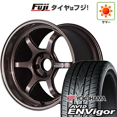【新品国産車用5穴100】 夏タイヤ ホイール4本セット 225/55R18 ヨコハマ エイビッド エンビガーS321 ヨコハマ アドバンレーシング R6 8J 18インチ(送料無料)