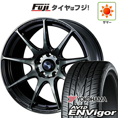 【新品国産車用5穴114.3】 夏タイヤ ホイール4本セット 225/55R18 ヨコハマ エイビッド エンビガーS321 WEDS ウェッズスポーツ SA-99R 8J 18インチ(送料無料)|フジ スペシャルセレクション
