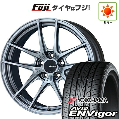 【新品国産車用5穴100】 夏タイヤ ホイール4本セット 215/45R17 ヨコハマ エイビッド エンビガーS321 ENKEI エンケイ Racing NVR5 7.5J 17インチ(送料無料)