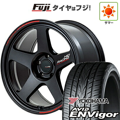 【新品国産車用5穴114.3】 夏タイヤ ホイール4本セット 225/50R18 ヨコハマ エイビッド エンビガーS321 MID WHEELS MID RACING TR50 8J 18インチ(送料無料)