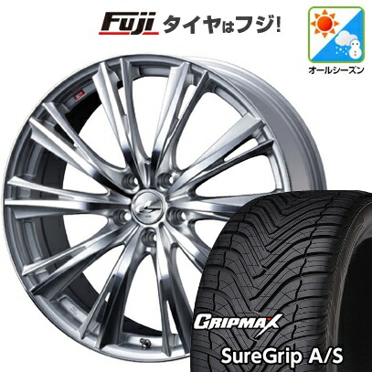 【新品国産車用5穴114.3】 オールシーズンタイヤ ホイール4本セット 235/60R18 グリップマックス シュアグリップ オールシーズン(限定) WEDS ウェッズ レオニス WX 7J 18インチ(送料無料)