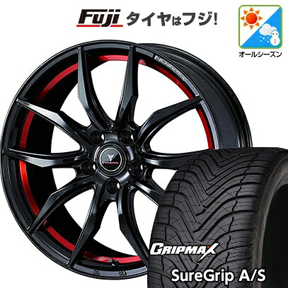 【新品国産車用5穴114.3】 オールシーズンタイヤ ホイール4本セット 235/60R18 グリップマックス シュアグリップ オールシーズン(限定) WEDS ウェッズ ノヴァリス ローグ VF 7J 18インチ(送料無料)