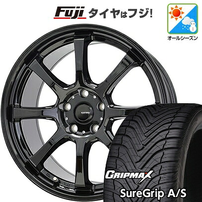 【新品国産車用5穴114.3】 オールシーズンタイヤ ホイール4本セット 235/60R18 グリップマックス シュアグリップ オールシーズン(限定) ホットスタッフ ジースピード G-08 7J 18インチ(送料無料)