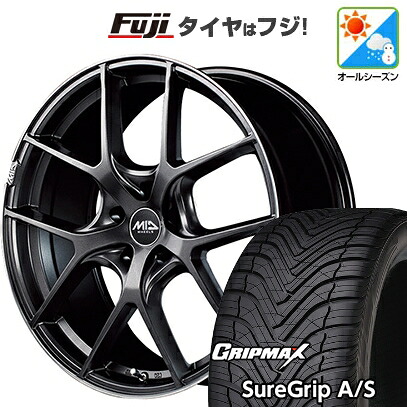 【新品国産車用5穴114.3】 オールシーズンタイヤ ホイール4本セット 225/40R18 グリップマックス シュアグリップ オールシーズン(限定) MID WHEELS MID EXCLUSIVE 025F 8J 18インチ(送料無料)