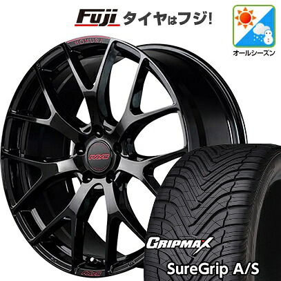 【新品国産車用5穴114.3】 オールシーズンタイヤ ホイール4本セット 225/55R19 グリップマックス シュアグリップ オールシーズン(限定) RAYS レイズ ホムラ 2X7FT SPEC-M 7J 19インチ(送料無料)｜フジ スペシャルセレクション