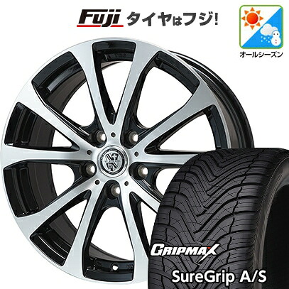 【新品国産車用5穴114.3】 オールシーズンタイヤ ホイール4本セット 225/45R18 グリップマックス シュアグリップ オールシーズン(限定) ビッグウエイ TRG-バーン XPII 7.5J 18インチ(送料無料)｜フジ スペシャルセレクション 67,320円