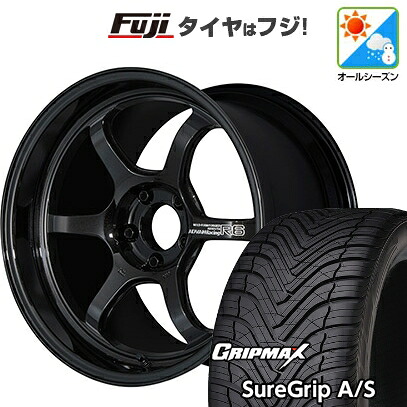 【新品国産車用5穴100】 オールシーズンタイヤ ホイール4本セット 225/40R18 グリップマックス シュアグリップ オールシーズン(限定) ヨコハマ アドバンレーシング R6 8.5J 18インチ(送料無料)