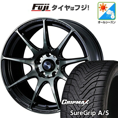 【新品国産車用5穴114.3】 オールシーズンタイヤ ホイール4本セット 225/55R18 グリップマックス シュアグリップ オールシーズン(限定) WEDS ウェッズスポーツ SA-99R 8J 18インチ(送料無料)