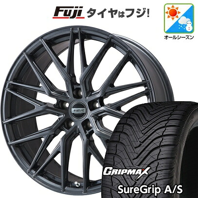 【新品国産車用5穴114.3】 オールシーズンタイヤ ホイール4本セット 235/55R19 グリップマックス シュアグリップ オールシーズン(限定2024年製) プレミックス MER XMESH ディープグレー 8J 19インチ(送料無料)