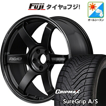【新品国産車用5穴100】 オールシーズンタイヤ ホイール4本セット 225/40R18 グリップマックス シュアグリップ オールシーズン(限定) RAYS レイズ ボルクレーシング TE37 サーガ S-plus Black Shadow 8J 18インチ(送料無料)｜フジ スペシャルセレクション 199,500円