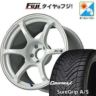 【新品国産車用5穴114.3】 オールシーズンタイヤ ホイール4本セット 225/40R18 グリップマックス シュアグリップ オールシーズン(限定) ヨコハマ アドバンレーシング RG-4 9J 18インチ(送料無料)|フジ スペシャルセレクション