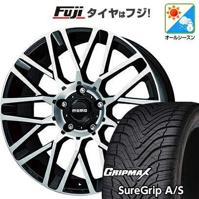【新品国産車用5穴100】 オールシーズンタイヤ ホイール4本セット 225/40R18 グリップマックス シュアグリップ オールシーズン(限定) モモ リベンジEVO 8J 18インチ(送料無料)