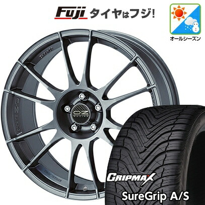 【新品国産車用5穴100】 オールシーズンタイヤ ホイール4本セット 225/55R18 グリップマックス シュアグリップ オールシーズン(限定) OZ ウルトラレッジェーラ 7.5J 18インチ(送料無料)