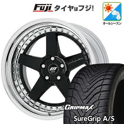 【新品国産車用5穴114.3】 オールシーズンタイヤ ホイール4本セット 235/55R19 グリップマックス シュアグリップ オールシーズン(限定2024年製) WORK ワーク ジスタンス W5S S/W 7.5J 19インチ(送料無料)