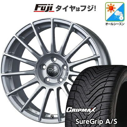 【新品国産車用5穴114.3】 オールシーズンタイヤ ホイール4本セット 225/40R18 グリップマックス シュアグリップ オールシーズン(限定) OZ スーパーツーリズモ LM 8J 18インチ(送料無料)｜フジ スペシャルセレクション 164,050円