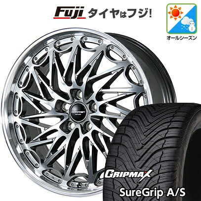 【新品国産車用5穴114.3】 オールシーズンタイヤ ホイール4本セット 235/55R19 グリップマックス シュアグリップ オールシーズン(限定2024年製) トピー ドルフレン エクスクルーシブ TLM-02 数量限定 8J 19インチ(送料無料)