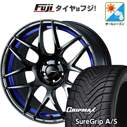 【新品国産車用5穴100】 オールシーズンタイヤ ホイール4本セット 225/55R18 グリップマックス シュアグリップ オールシーズン(限定) WEDS ウェッズスポーツ SA-27R【限定】 7.5J 18インチ(送料無料)