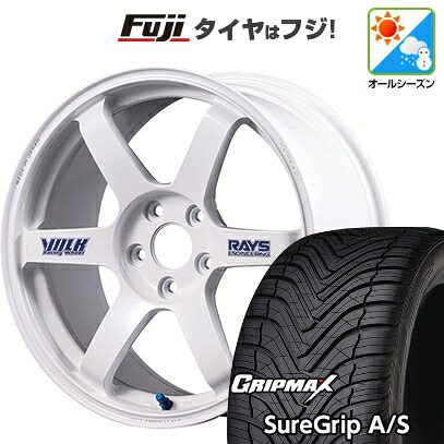 【新品国産車用5穴114.3】 オールシーズンタイヤ ホイール4本セット 245/40R20 グリップマックス シュアグリップ オールシーズン(限定) RAYS レイズ ボルクレーシング TE37 サーガ S-plus 30thステッカーVer 8.5J 20インチ(送料無料)｜フジ スペシャルセレクション