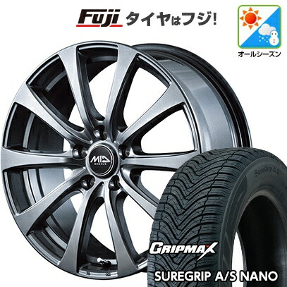 【新品国産車用5穴114.3】 オールシーズンタイヤ ホイール4本セット 225/65R17 グリップマックス シュアグリップ オールシーズン ナノ(限定) MID WHEELS G10 7J 17インチ(送料無料)