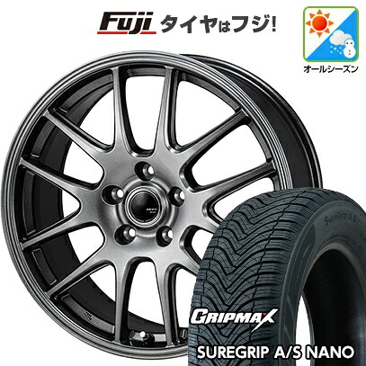 【新品国産車用5穴114.3】 オールシーズンタイヤ ホイール4本セット 225/65R17 グリップマックス シュアグリップ オールシーズン ナノ(限定) モンツァ ZACK JP-205 7J 17インチ(送料無料)