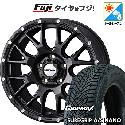 【新品国産車用5穴114.3】 オールシーズンタイヤ ホイール4本セット 225/65R17 グリップマックス シュアグリップ オールシーズン ナノ(限定) WEDS ウェッズアドベンチャー マッドヴァンス 08 7J 17インチ(送料無料)