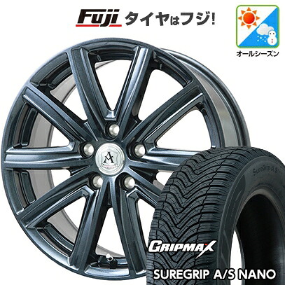 【新品国産車用5穴114.3】 オールシーズンタイヤ ホイール4本セット 225/65R17 グリップマックス シュアグリップ オールシーズン ナノ(限定) テクノピア アフロディーテ MZ 7J 17インチ(送料無料)|フジ スペシャルセレクション